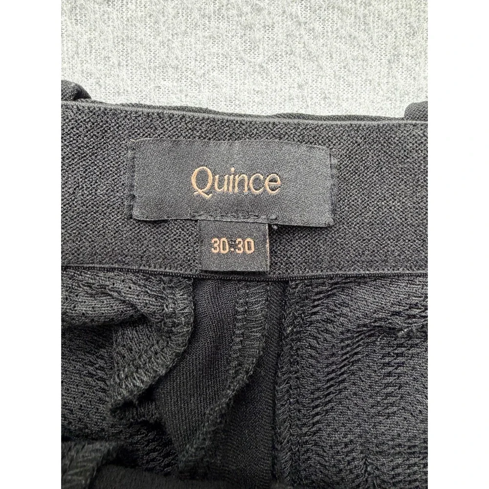 Quince Ultra-Stretch 24/7 Smart Pant Mens 30x30 Black Slim Dress Office LB82362